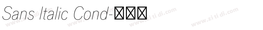 Sans Italic Cond字体转换